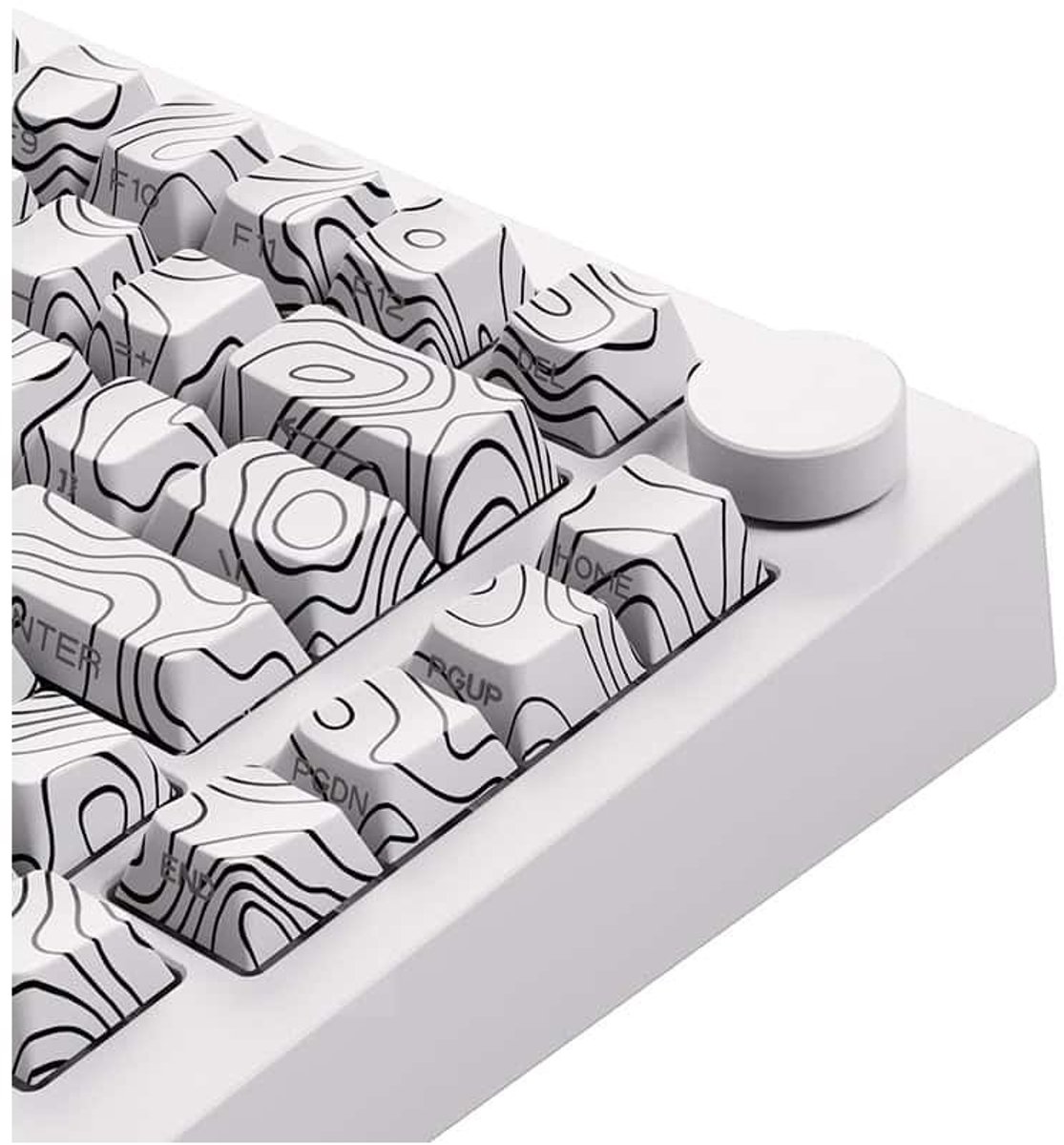 Akko monsgeek m1 v5 contour lines w 3 orig - AKKO Monsgeek M1 V5 Contour Lines White RGB Draadloos Toetsenbord