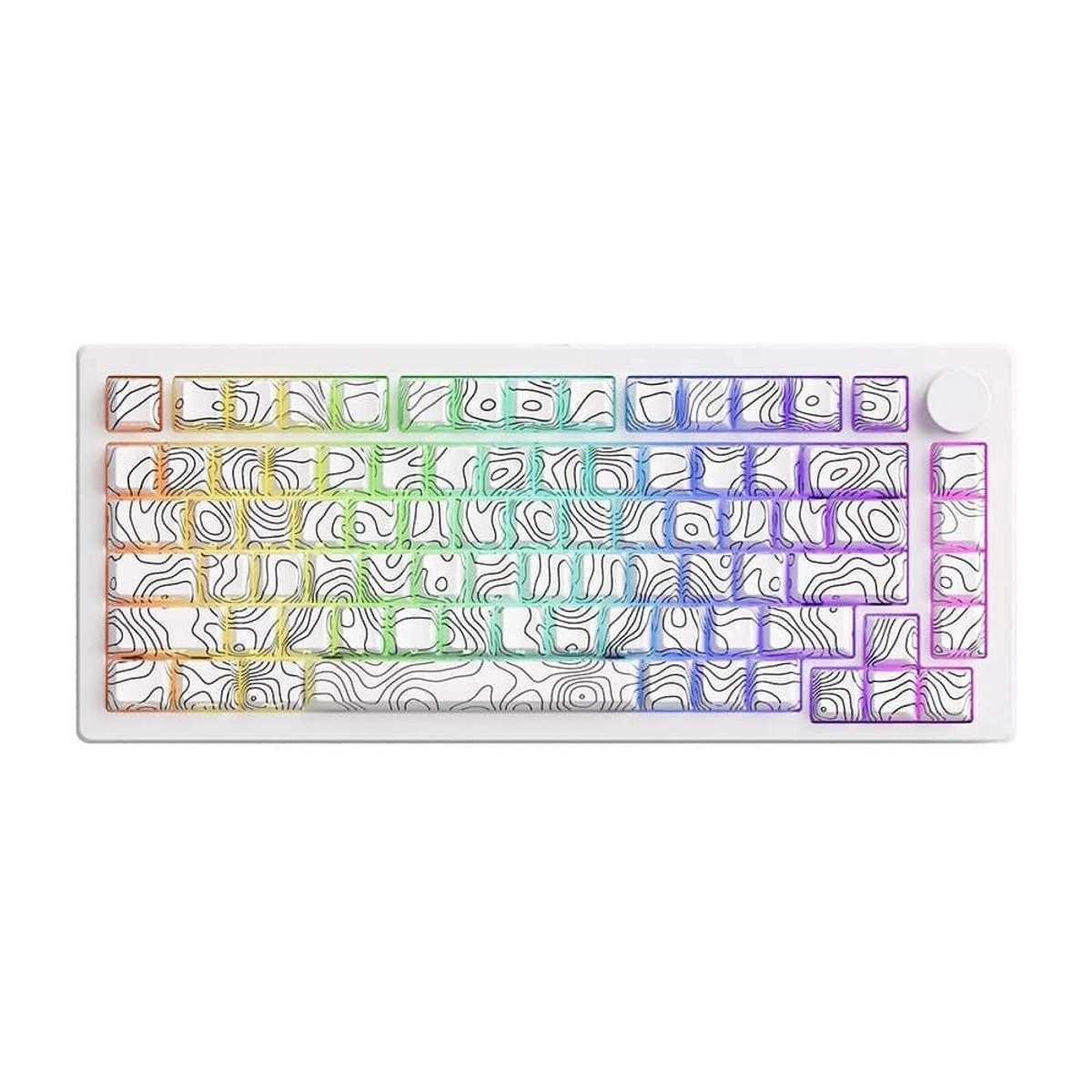 Akko monsgeek m1 v5 contour lines w 5 orig - AKKO Monsgeek M1 V5 Contour Lines White RGB Draadloos Toetsenbord