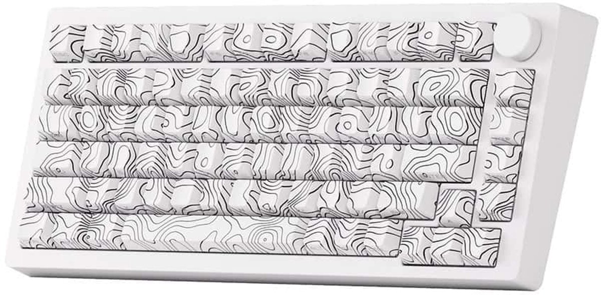Akko monsgeek m1 v5 contour lines w 6 orig - AKKO Monsgeek M1 V5 Contour Lines White RGB Draadloos Toetsenbord