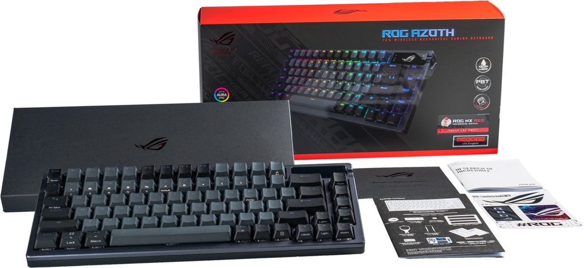 Asus rog azoth toetsenbord gamen us 10818687 2 orig - ASUS ROG Azoth Toetsenbord (zwart)
