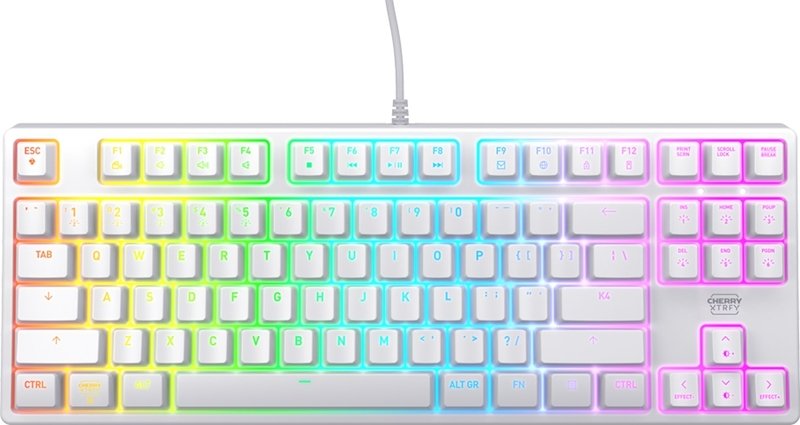 Cherry k4v2 tkl toetsenbord gamen usb 775841 - CHERRY XTRFY K4V2 TKL Toetsenbord (White)