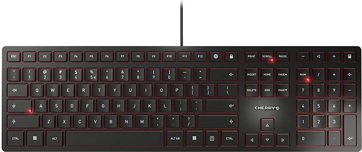 Cherry kc 6000 slim toetsenbord usb a - Cherry KC 6000 Slim Zwart Toetsenbord
