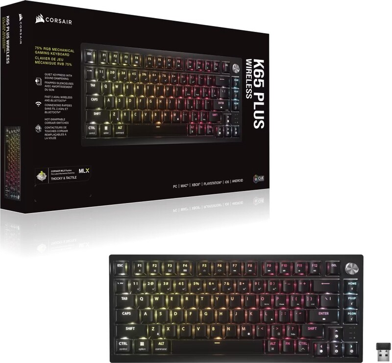 Corsair k65 plus wireless toetsenbord 3107811 5 orig - Corsair K65 Plus Wireless MLX Fusion Qwerty US Toetsenbord