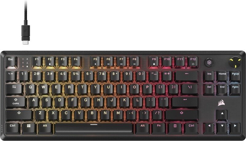 Corsair k70 core tkl toetsenbord - Corsair K70 CORE TKL, MLX Red v2, Black Toetsenbord (Black)