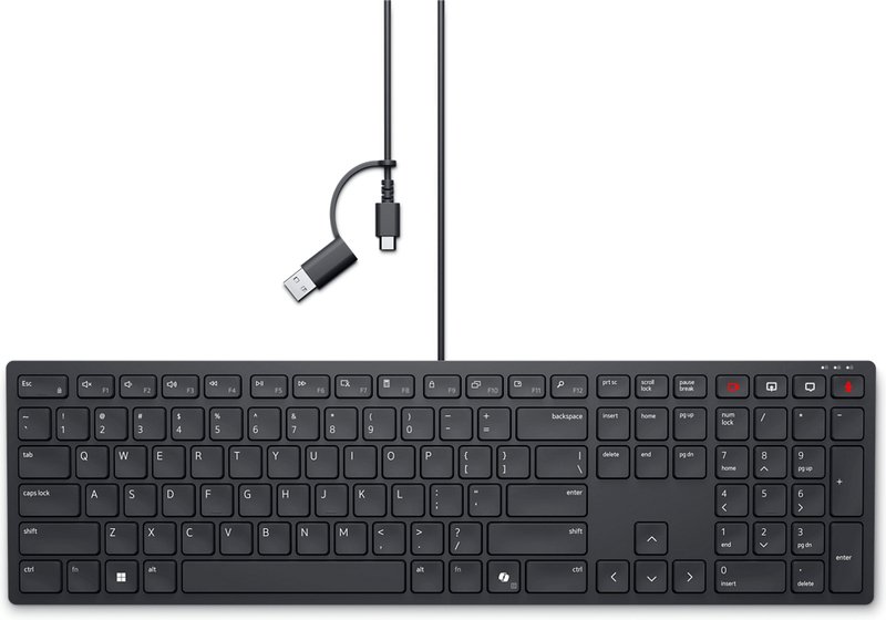 Dell wired collaboration keyboard k - Dell Pro Silent Wired Collaboration Toetsenbord - KB525C