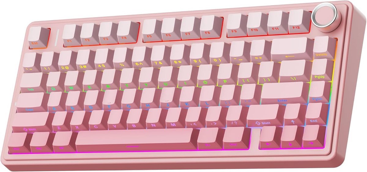 Epomaker x aula f75 roze mechanisch dra