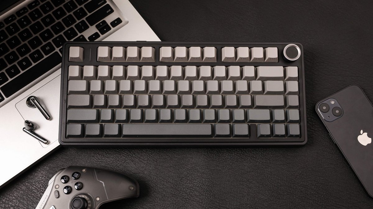 Epomaker x aula f75 zwart grijs mechani 9 orig - EPOMAKER X Aula F75 Toetsenbord (zwart)