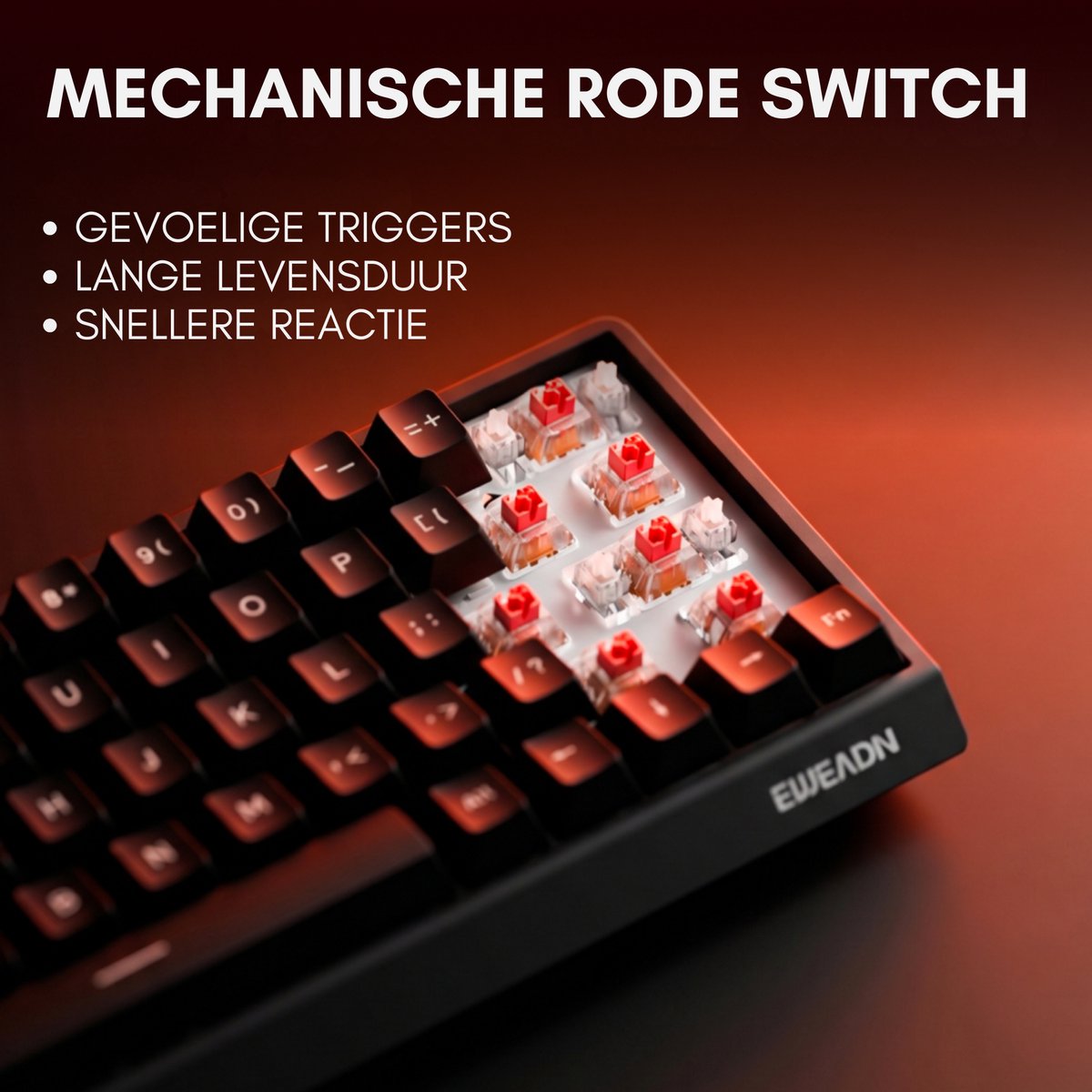 Eweadn dk63 draadloos bedraad mechani 6529130 3 orig - EWEADN Dk63 Draadloos Bedraad Mechanisch Gaming Toetsenbord (zwart)