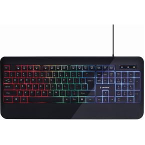 KB-UML-03 Rainbow Backlit Multimedia Toetsenbord USB Zwart