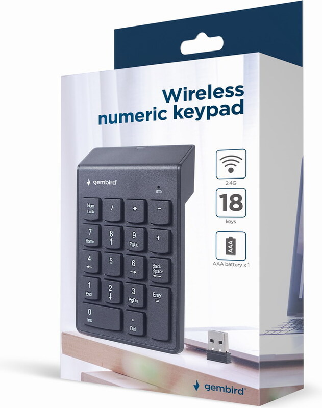 Gembird kpd w 02 numeriek toetsenbord 4 orig - Gembird KPD-W-02 Toetsenbord (zwart)