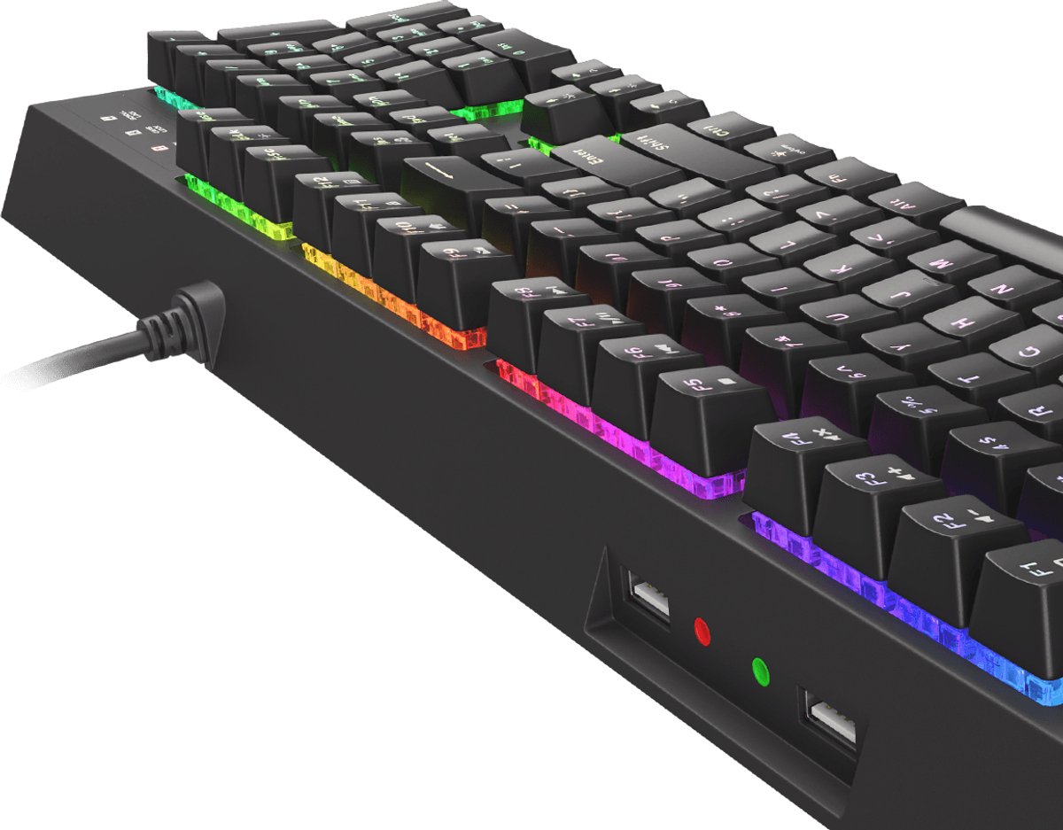 Genesis thor 210 keyboard met hybride 5 orig - Genesis Thor 210 RGB Gaming Keyboard Met Hybride Toetsenbord (zwart)
