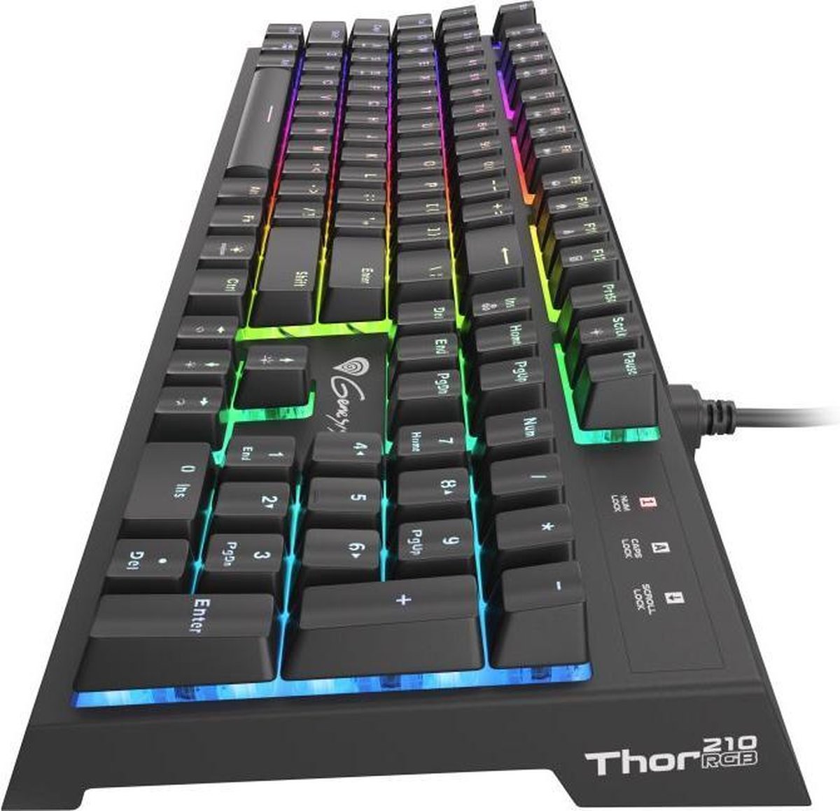 Genesis thor 210 keyboard met hybride 9 orig - Genesis Thor 210 RGB Gaming Keyboard Met Hybride Toetsenbord (zwart)