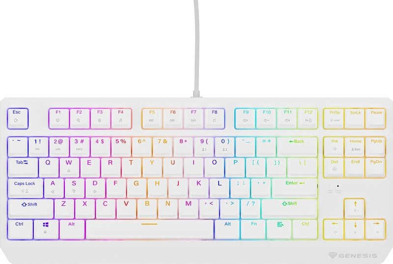 Genesis thor 230 nkg 2080 tkl toetsenb - GENESIS NKG-2080 Thor 230 TKL RGB Wit Toetsenbord