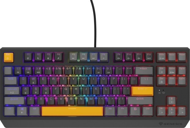 Genesis thor 230 nkl 2081 tkl toetsenb - GENESIS Thor 230 TKL Outemu Red Anchor Gray Toetsenbord (Grey)