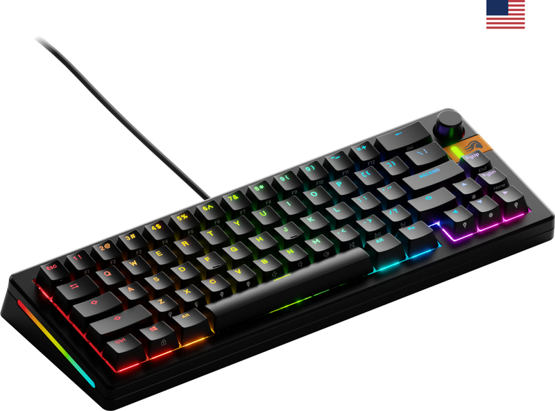 Glorious gmmk 3 he 65 prebuilt wired 2 orig - Glorious GMMK 3 Hall Effect 65% Prebuilt Bedraad Zwart toetsenbord