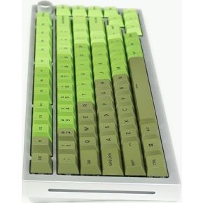 GMMK Pro 75% Mechanical Gaming Keyboard - Silver/Green Bundle (Gateron Red) - afbeelding 3