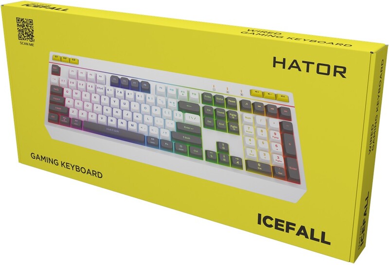 Hator icefall toetsenbord gamen usb 775161 5 orig - HATOR Icefall Toetsenbord Wit