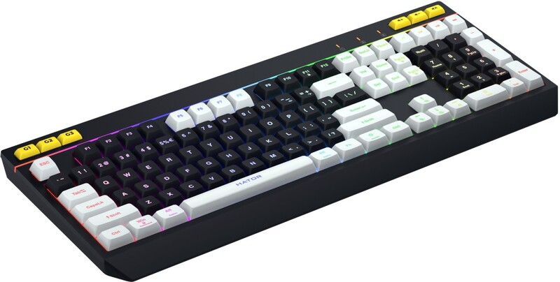 Hator icefall toetsenbord gamen usb 775626 2 orig - HATOR Icefall Toetsenbord Zwart/Wit