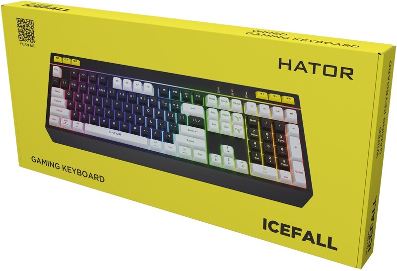 Hator icefall toetsenbord gamen usb 775626 5 orig - HATOR Icefall Toetsenbord Zwart/Wit