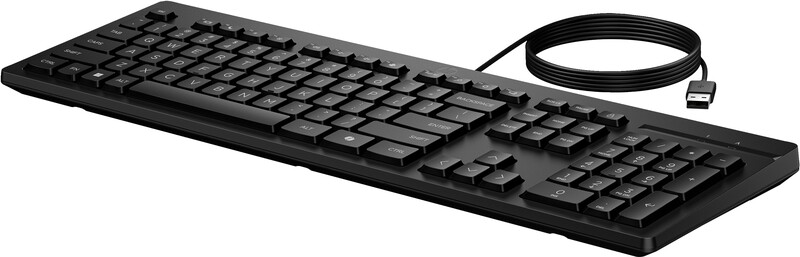 Hp 125 toetsenbord met kabel 775668 2 orig - HP 125 bedraad Qwerty Toetsenbord