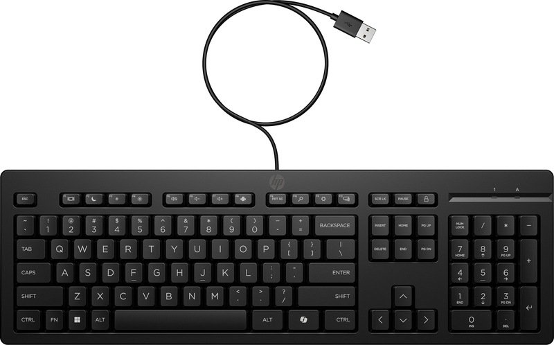 Hp 125 toetsenbord met kabel 775668 - HP 125 bedraad Qwerty Toetsenbord