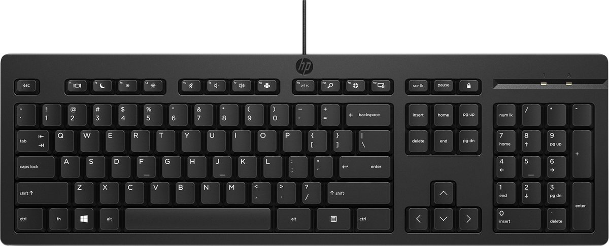 Hp 125 toetsenbord usb qwerty 4 orig - HP 125 Toetsenbord (zwart)