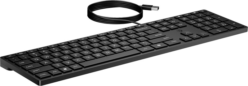 Hp 320k bedraad toetsenbord zwart 775089 4 orig - HP 320K bedraad Zwart Azerty Belgisch Toetsenbord