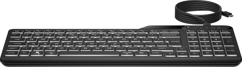 Hp 400 backlit toetsenbord met ka 3 orig - HP 400 backlit bedraad Zwart Qwerty Nederlands Toetsenbord