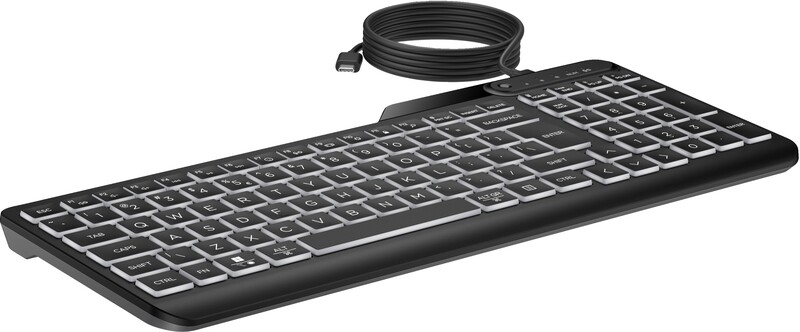 Hp 400 backlit toetsenbord met ka 4 orig - HP 400 backlit bedraad Zwart Qwerty Nederlands Toetsenbord