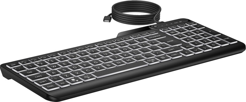 Hp 405 backlit toetsenbord met ka 2 orig - HP 405 Multi-Device Backlit Wired Toetsenbord