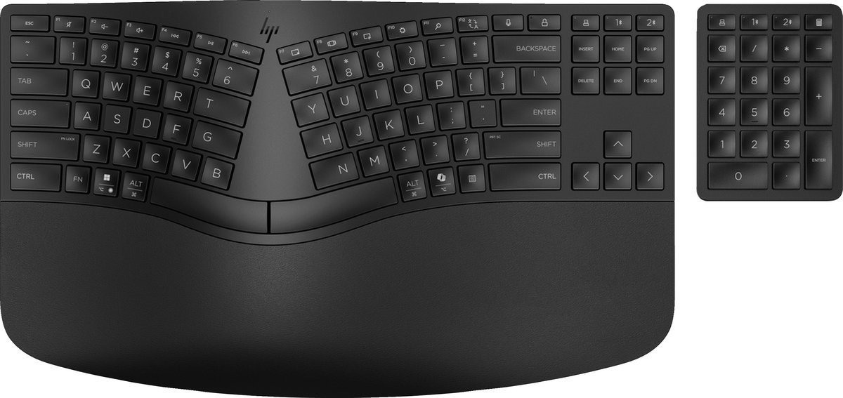 Hp 960 ergonomisch draadloos toet 3 orig - HP 960 Ergonomisch Draadloos Toetsenbord (zwart)