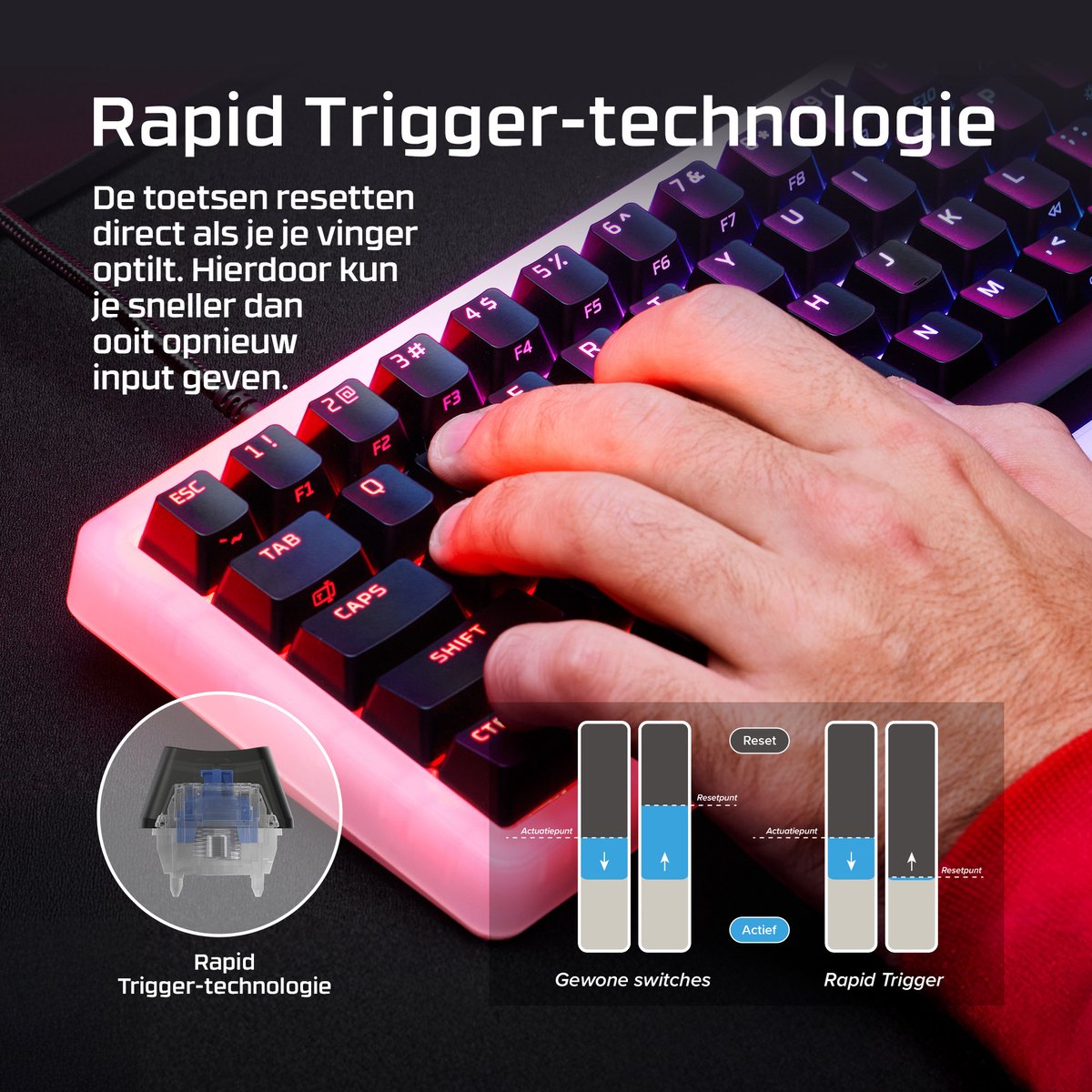 Hyperx origins 2 pro 65 6 orig - HyperX Origins 2 Pro 65 Toetsenbord (zwart)