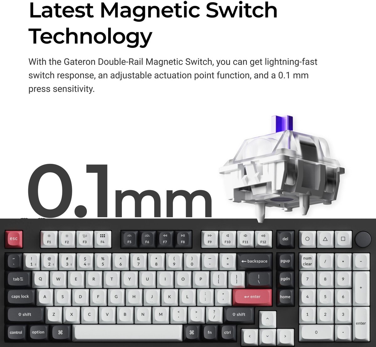 Keychron q5 he qmk toetsenbord nebula s 5 orig - Keychron Q5 He Qmk Toetsenbord (wit)