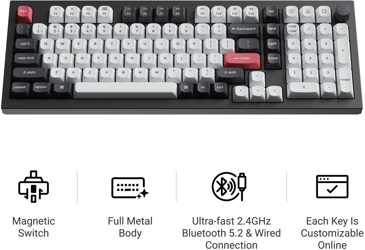 Keychron q5 he qmk toetsenbord nebula s 8 orig - Keychron Q5 He Qmk Toetsenbord (wit)
