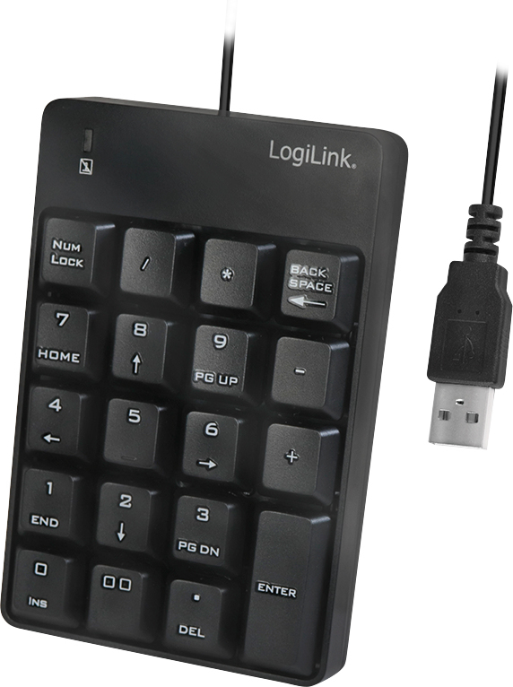 Logilink id0184 numeriek toetsenbord no 2 orig - Logilink ID0184 Toetsenbord (zwart)