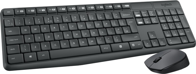 Logitech mk235 azerty 3 orig - Logitech 920-007907 Toetsenbord (grijs)