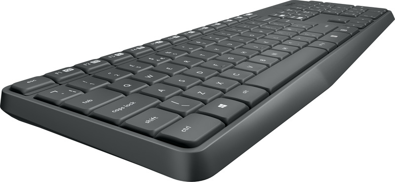 Logitech mk235 desktopset 5 orig - Logitech MK235 desktopset Toetsenbord (grijs)