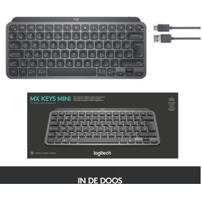 MX Keys Mini toetsenbord Draadloos Grijs Toetsenbord - afbeelding 5