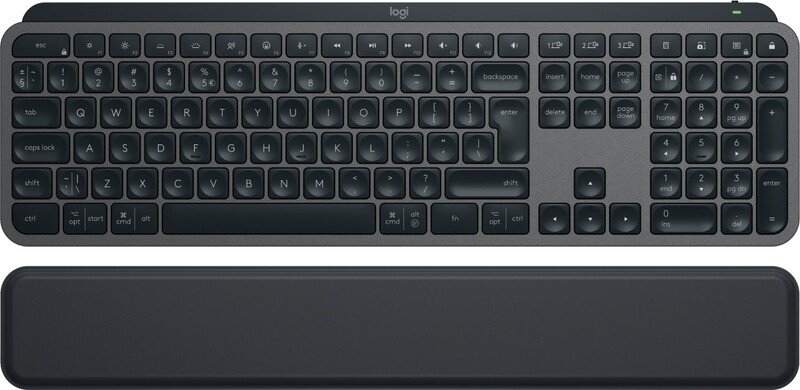 Logitech mx keys s plus advanced wirele - Logitech MX Keys S Plus Draadloos Toetsenbord met Polssteun, Grafiet
