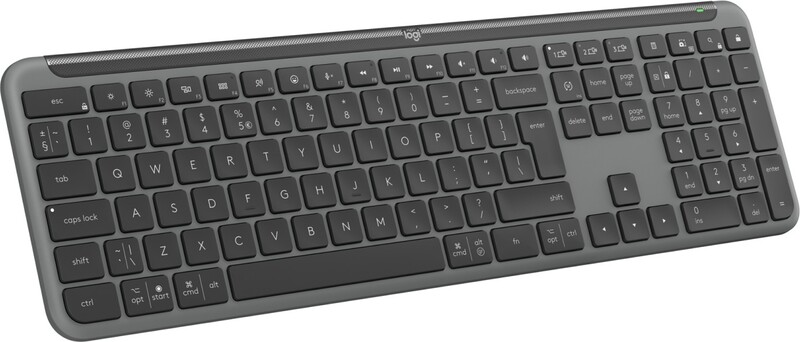 Logitech signature slim k950 draadloos 775430 3 orig - Logitech K950 Signature Slim Draadloos Grijs Toetsenbord
