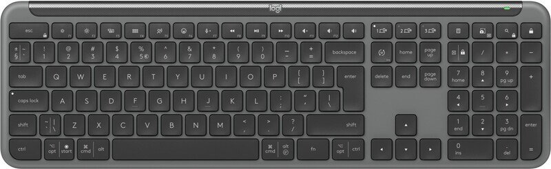 Logitech signature slim k950 draadloos 775430 - Logitech K950 Signature Slim Draadloos Grijs Toetsenbord