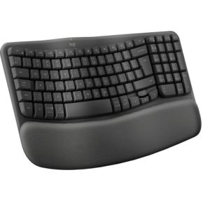Logitech wave keys ergonomisch toetsenb 2 orig - Logitech Wave Keys Toetsenbord (Graphite)