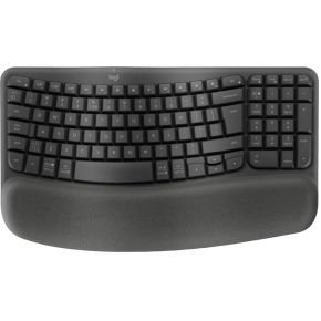Logitech Logitech Wave Keys - Draadloos Toetsenbord - Ergonomisch - Qwerty - Grafiet