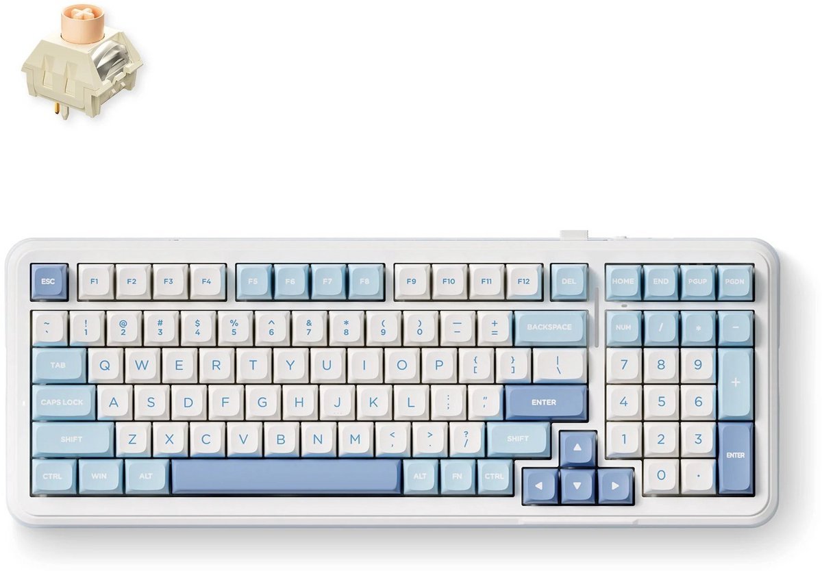 K99 V2 Toetsenbord (Sky Blue)