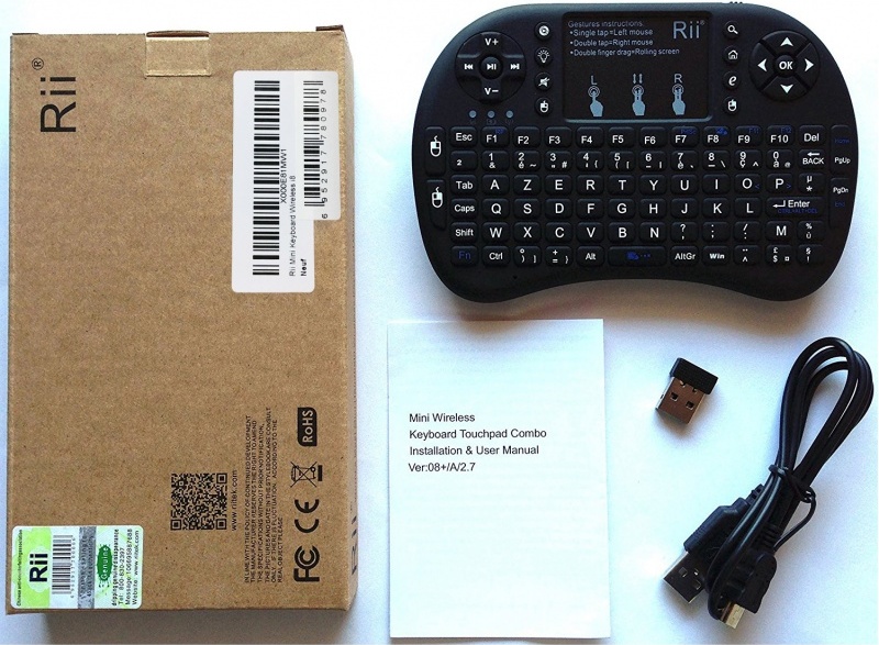 Mini wireless keyboard i8 rf draadl 3 orig - Rii i8+ Mini Draadloos Zwart Toetsenbord