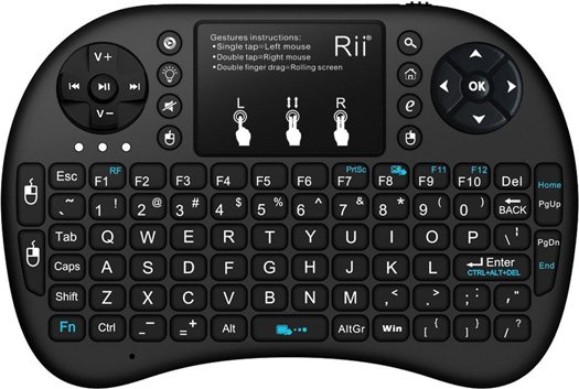 Mini wireless keyboard i8 rf draadl - Rii i8+ Mini Draadloos Zwart Toetsenbord