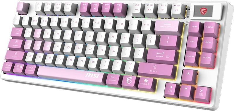 Msi forge gk600 tkl w violet us 3 orig - MSI FORGE GK600 TKL Violet - Toetsenbord (Pink)