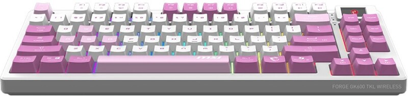 Msi forge gk600 tkl w violet us 4 orig - MSI FORGE GK600 TKL Violet - Toetsenbord (Pink)