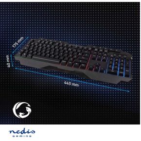 Bedraad Gaming Toetsenbord USB Type-A Membrane Toetsen LED AZERTY Frans - afbeelding 6