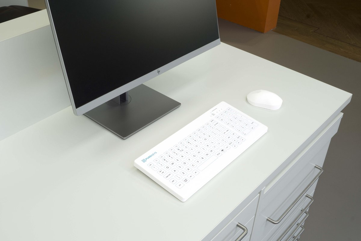 Purekeys draadloos medisch toetsenbord 5 orig - Purekeys Draadloos Medisch Toetsenbord (wit)